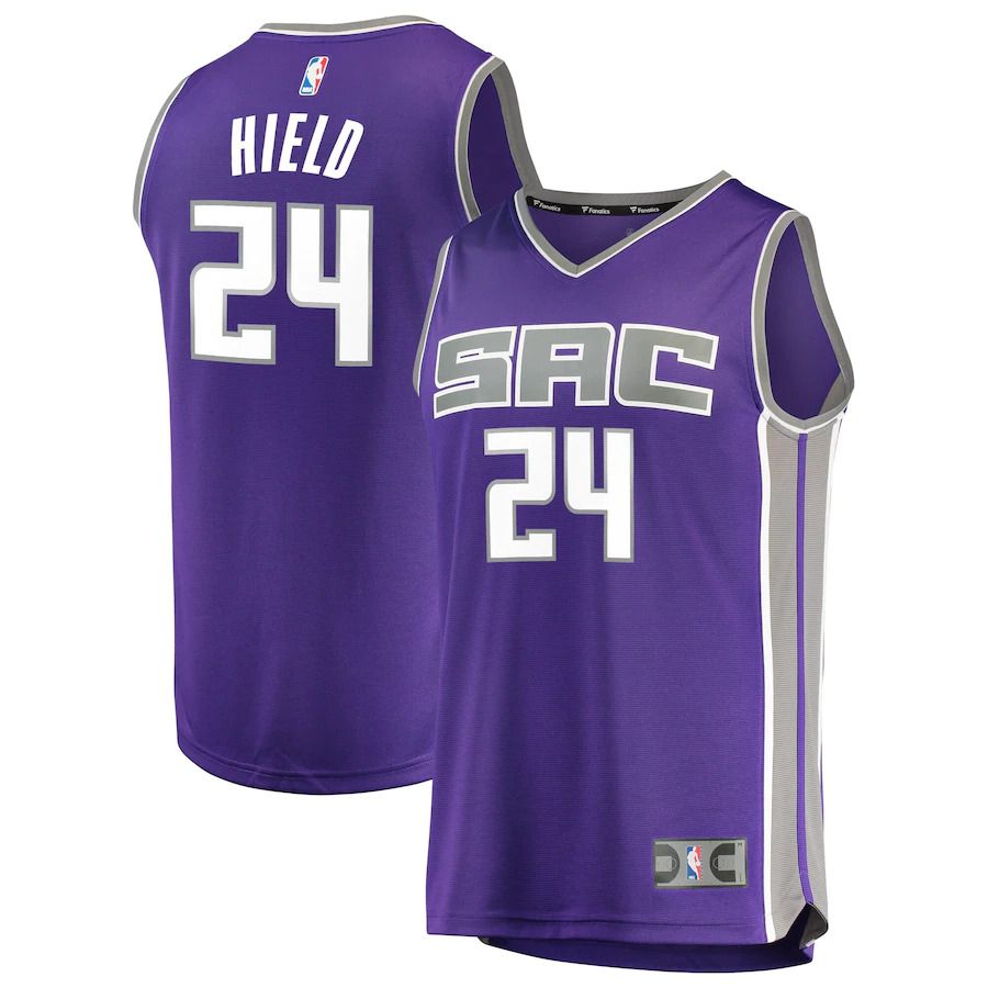 Men Sacramento Kings #24 Buddy Hield Fanatics Branded Purple Fast Break Player NBA Jersey